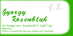 gyorgy rosenbluh business card
